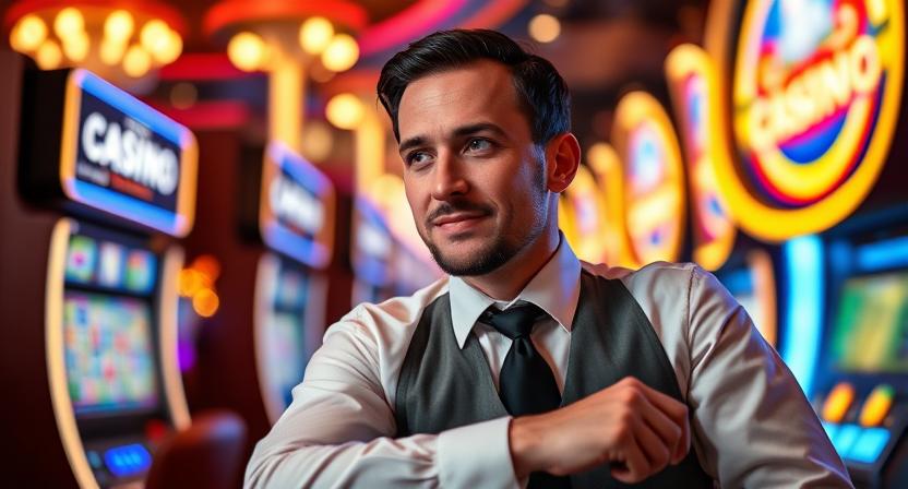 Immersive lounge-style interface of HUTCH casino